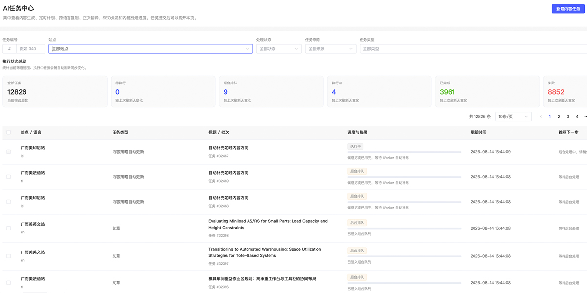 AI任务中心